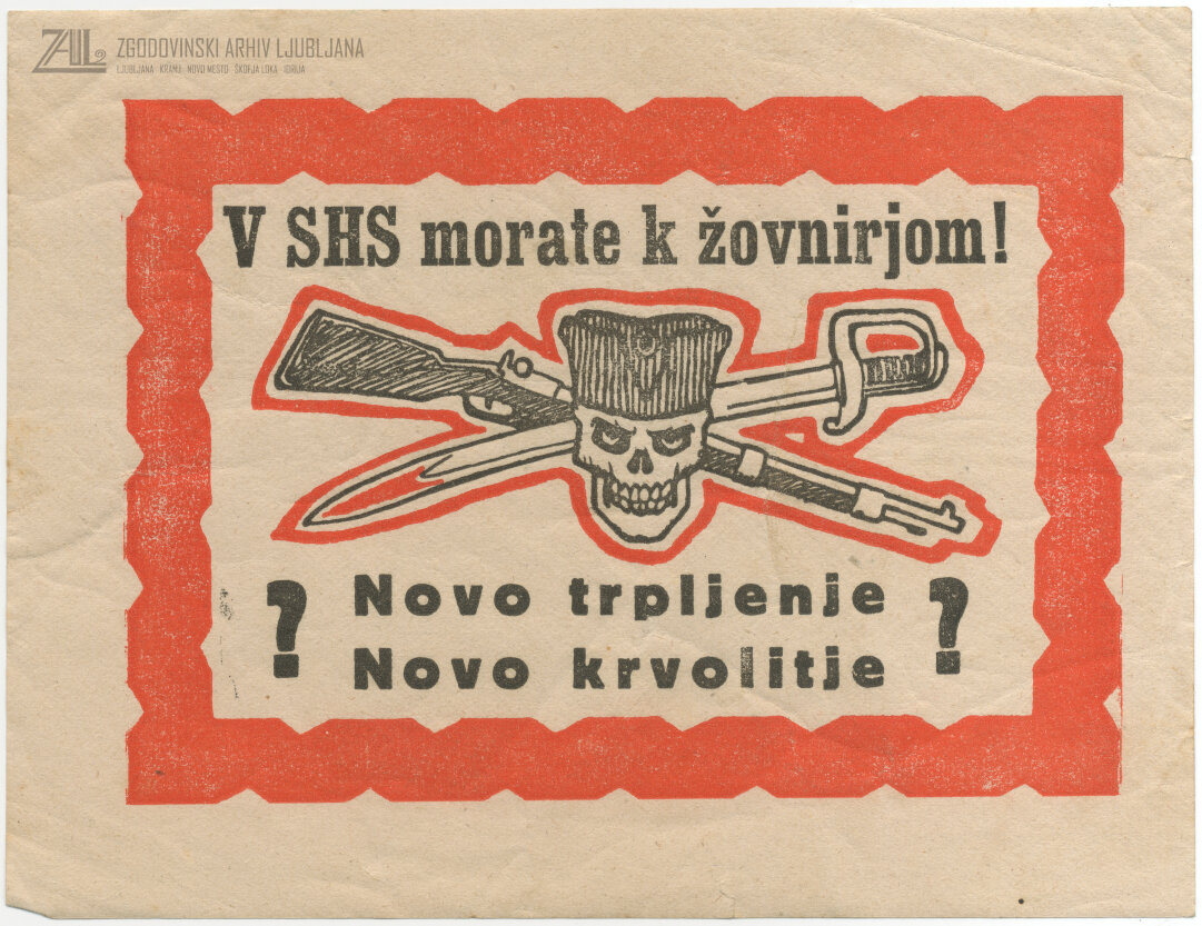 Spomini na vojne grozote so bili med prebivalstvom še zelo živi in avstrĳska plebiscitna propaganda je ta občutja uporabila v nacionalne namene. Žovnir je bil starinski izraz za vojaka v slovenščini, ki ga je avstrijska propaganda uporabljali za označevanje vojaške, krvoločne narave slovenstva. (SI_ZAL_ŠKL/0291, Zbirni fond, t. e. 6, a. e. 181)