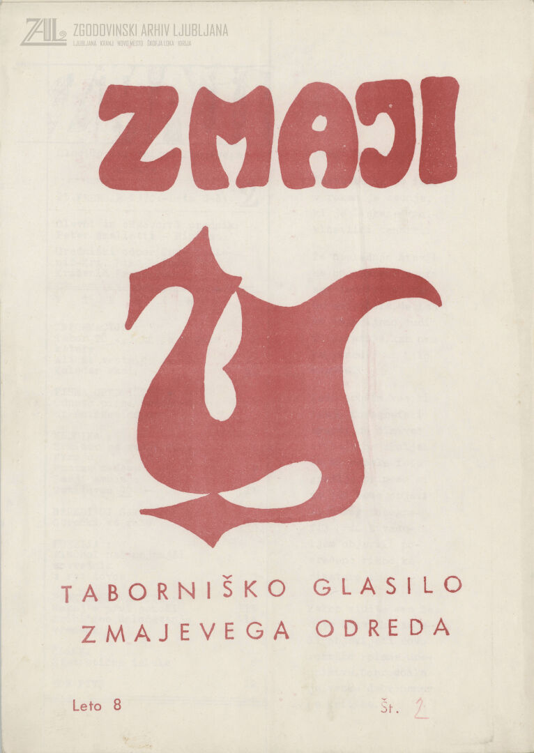 Naslovnica glasila ZMAJI: glasilo tabornikov Zmajevega odreda, št. 2, leto 8, 25. februar 1970. SI_ZAL_LJU/0655 Zmajev odred Ljubljana, t. e. 4.