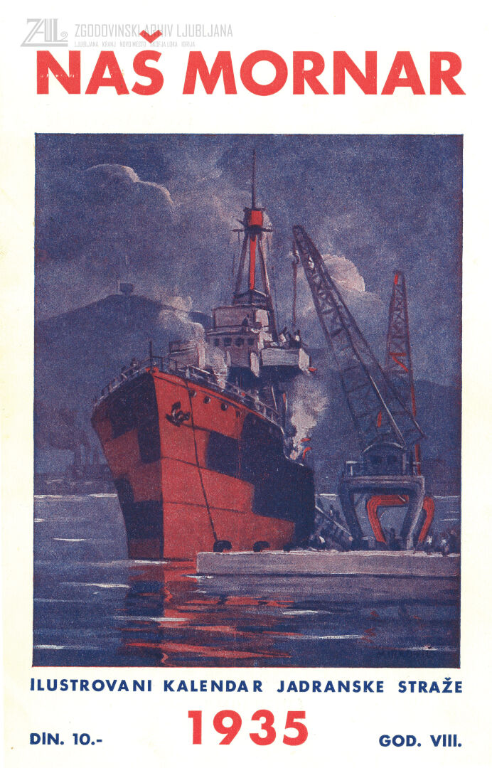 Ilustrirani koledar Naš mornar za leto 1935. SI_ZAL_RAD/0137 Jadranska straža, t. e. 1.
