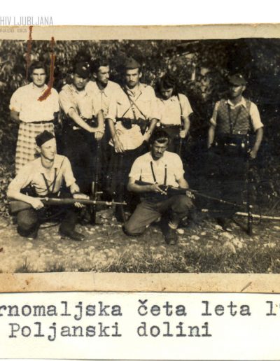 Črnomaljska četa v Poljanski dolini, 1942
