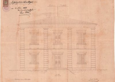 Načrt vile Rikli, izdelan med letoma 1893 in 1899.