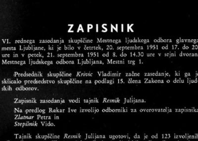 Zapisniki sej Mestnega ljudskega odbora Ljubljana, 1945–1955