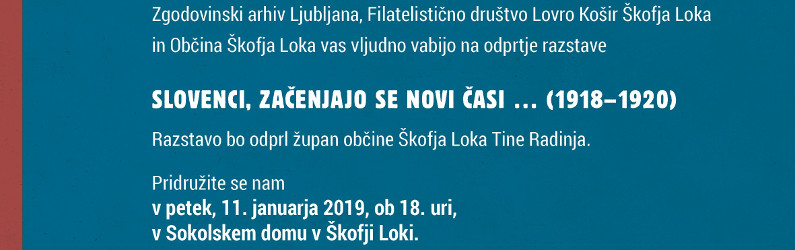 Vabilo na odprtje razstave 11.1.2019 ob 18 uri