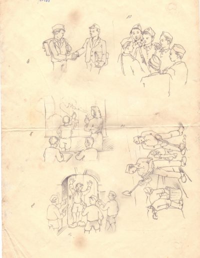 Skice iz partizanskega življenja, narisane s svinčnikom
