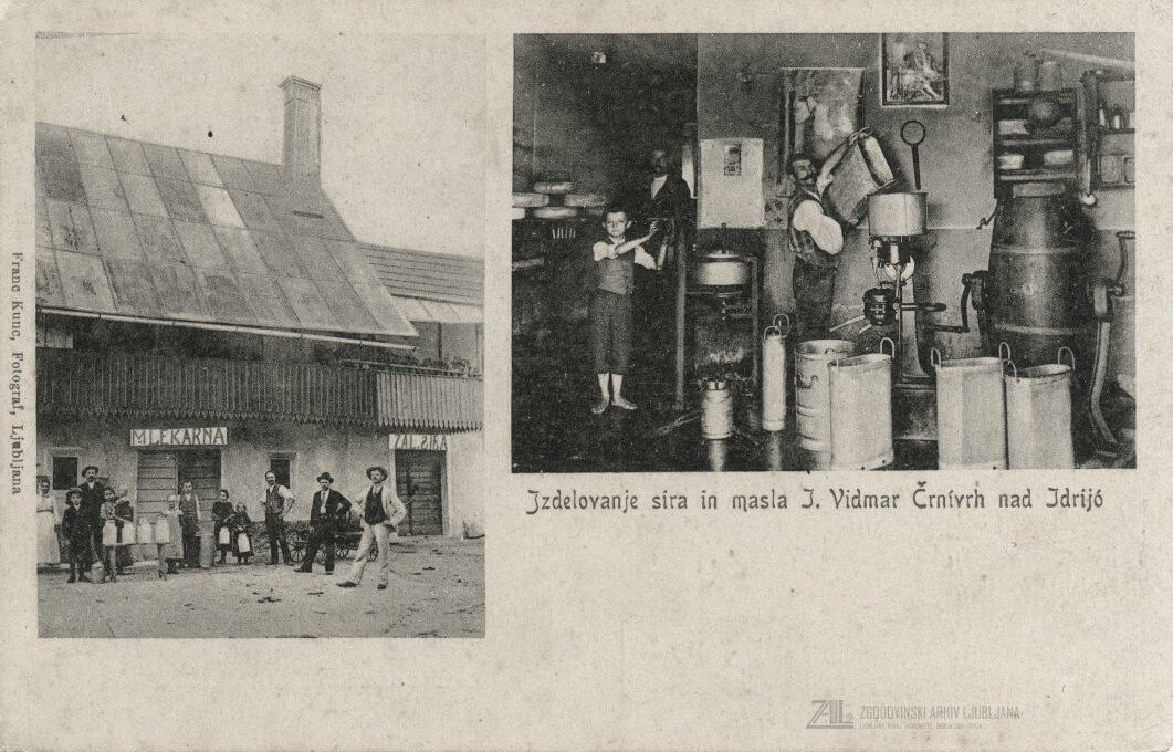 Mayrjeva pivovarna s skladiščem iz začetka 19. stoletja. SI_ZAL_KRA/0145 Zbirka: Razglednice in voščilnice, t. e. 1.
