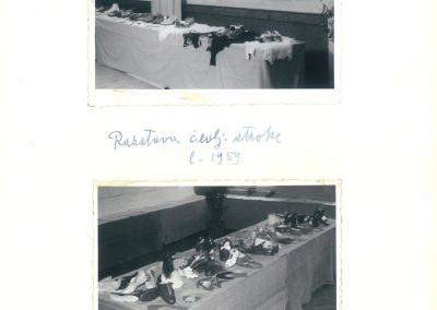 Razstava učencev čevljarske stroke leta 1959.