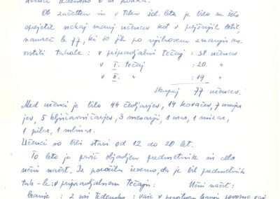 Kronika Vajenske šole v Tržiču, iz katere je razvidno, da je v šolskem letu 1886/87 pouk obiskovalo največ čevljarjev, učili pa so se branja, pisanja, računstva, risanja in verouka.